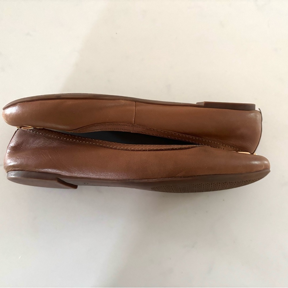 TORY BURCH•tan leather ballet flats 9.5 EUC - Picture 9 of 11